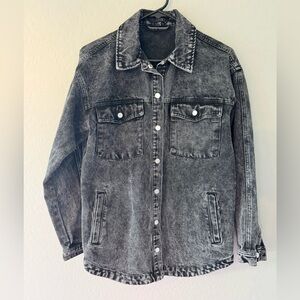 Iris Washed Black Denim Jacket - Women